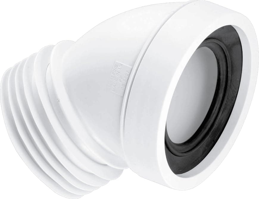 Wc-Con16 45 Degree Angle Rigid Wc Connector, White