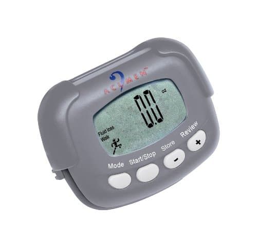 Acumen Piezoelectric Technology Hydra Track Hydration Calculation Digital Pedometer, Grey