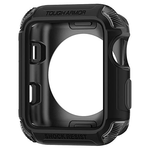 Spigen Tough Armor [2nd Generation] Designed for Apple Watch Case for 38mm Series 3 / Series 2 / Series 1 - Matte Black