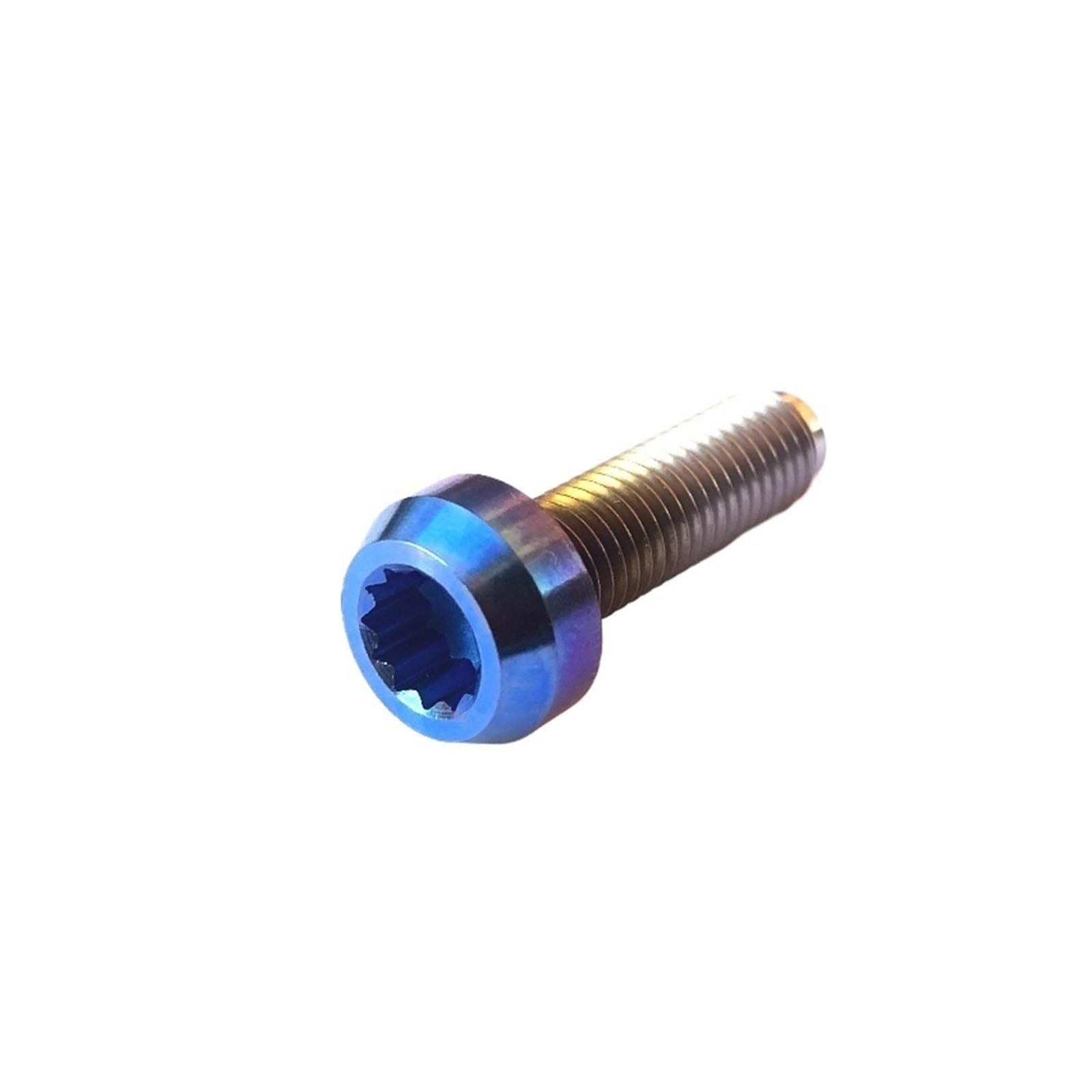 Compatible With 6Pcs Titanium BBS Split Rim Bolts M7*24 Mm 12 Point Hea D Screw Ti6Al4V Two-Piece Three Pieces Wheel Hub Ti Fastener(Burnt Blue,M7x24)
