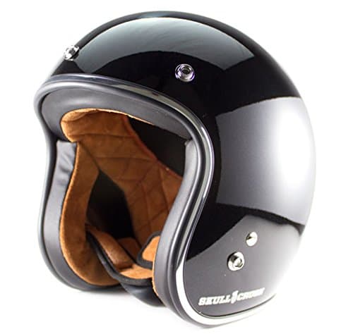 Open Face 3/4 Helmet (XL, Gloss Black)