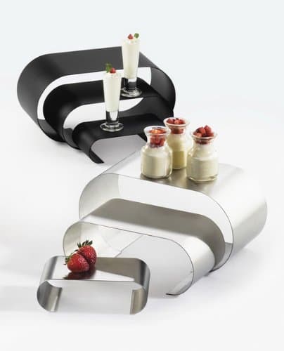 12.118W x 6D x 6H Small Curl Risers Large Stainless Steel 1 Ct