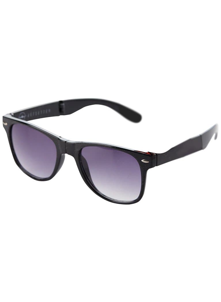 JetSetter Foldable Sunglasses with Designer Case, Classic Black