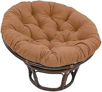 AHSBND Large Round Papasan Chair Cushion, Thick Outdoor Rocking Chair Cushion, Rattan Hanging Basket Cushion, Egg Nest Replacement Pad(Coffee,70 * 70cm)