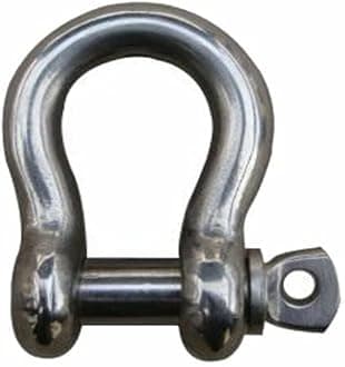 MarineNowUS Type 316 Stainless Steel Bow Shackle with Over Size Screw Pin for Anchor, Towing, Off Road Recovery