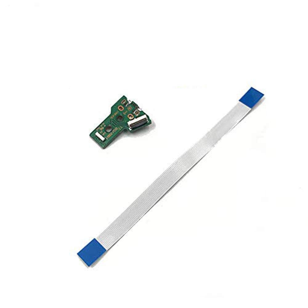 Replacement USB 12pin Charging Port Socket Triangle Board Charger PCB Board with 12pin Flex Ribbon Cable for JDS-055 PS4 055 Controller 1