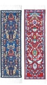 Eunoia Collections Oriental Carpet Bookmarks - Authentic Woven Fabric - Blue - 2 bookmark designs - Beautiful, Elegant,Cloth Bookmarks! Best Gifts & Stocking Stuffers for Men,Women,& Teachers!
