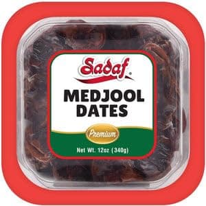 Sadaf Premium Medjool Dates - Date Medjool Large for Cooking, Baking & Snacking - Kosher & Halal - 12 Oz Resealable Bag