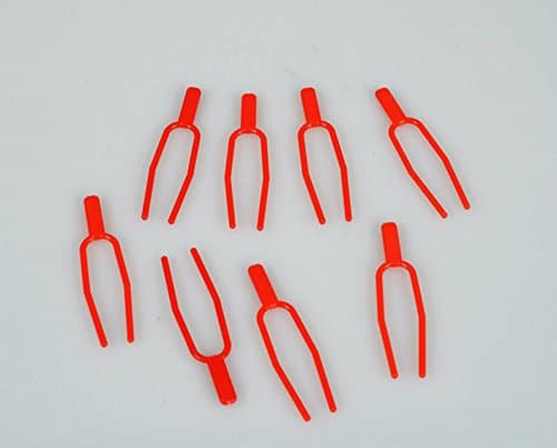 EcoStake Red Round Plastic Grafting Clips Stake Accessories for Fixing Plant Branches, 100 Pack