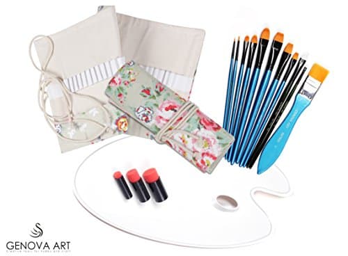 Paint Brush, Brush Holder, Stencil Sponge, Palette