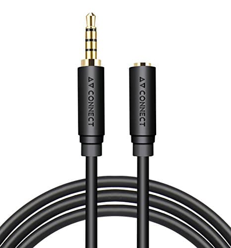 AV Connect 3.5mm TRRS Audio Aux Extension Cable [2 Meters/6.5ft]