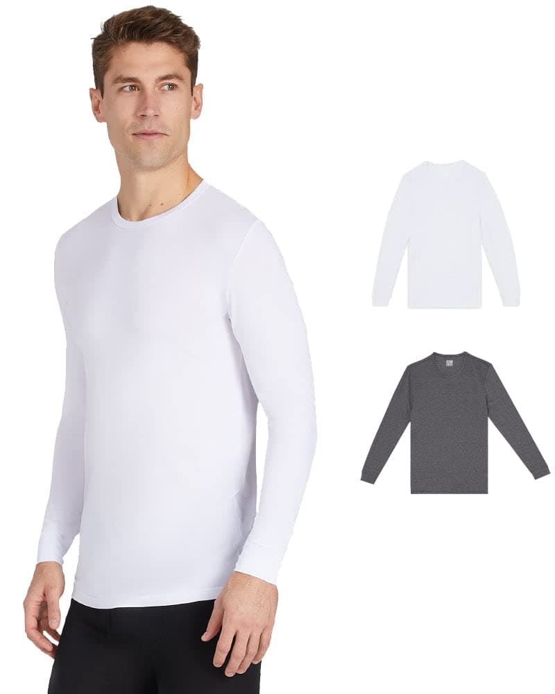 32 Degrees32 DEGREES Men's 2-Pack Performance Lightweight Thermal Baselayer Crewneck Top