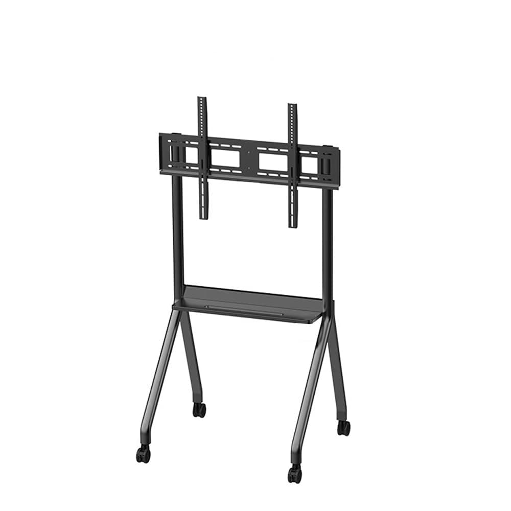 Cornea Premium Interactive Panel Display Stand Heavy Duty Heights Adjustment Floor TV Trolley with Brackets for 32IN|42IN|50IN|55IN|65IN|75IN|85IN|86IN with Locking Wheels Holds Upto 120Kg 2 Shelves