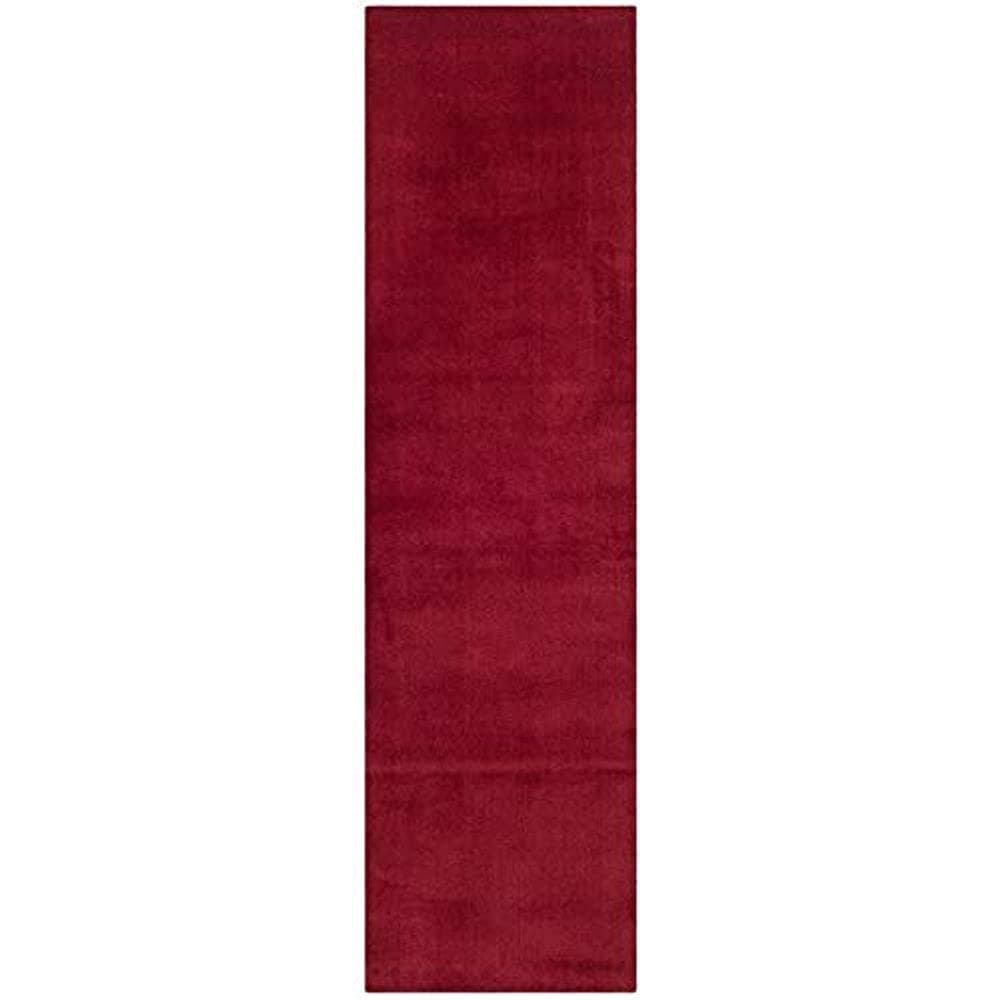 ZARA CARPETS; 'can change the floor ZARACARPETS Solid Plain Hand Made Rugs Runner Size 2 Feet by 6 Feet (2x6 feet) Blood Red