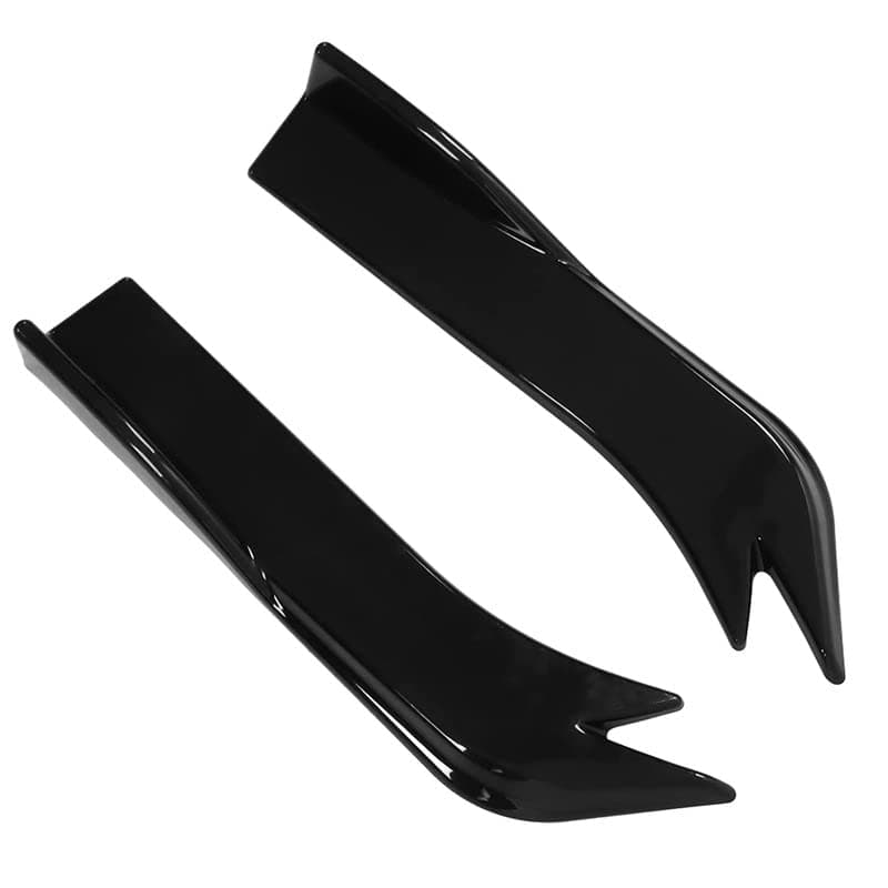 SEMAPHORE 2pcs Car Rear Bumper Diffuser Splitter Abrasion Resistance Universal Glossy Black Compatible with Hondaa City