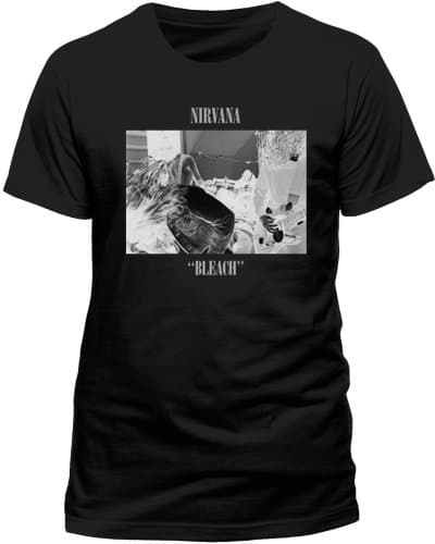 CID Mens Black Bleach Nirvana T Shirt