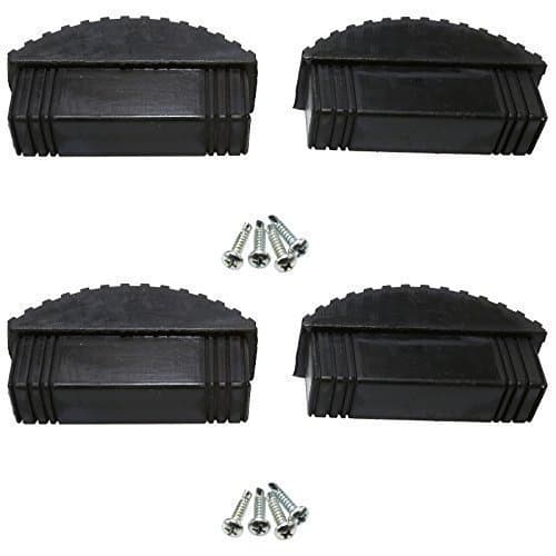 Henry's Ladders Replacement Rubber Feet (Two Pack Offer) - Fits most Box Section Extension & Step Ladders (includes screws)