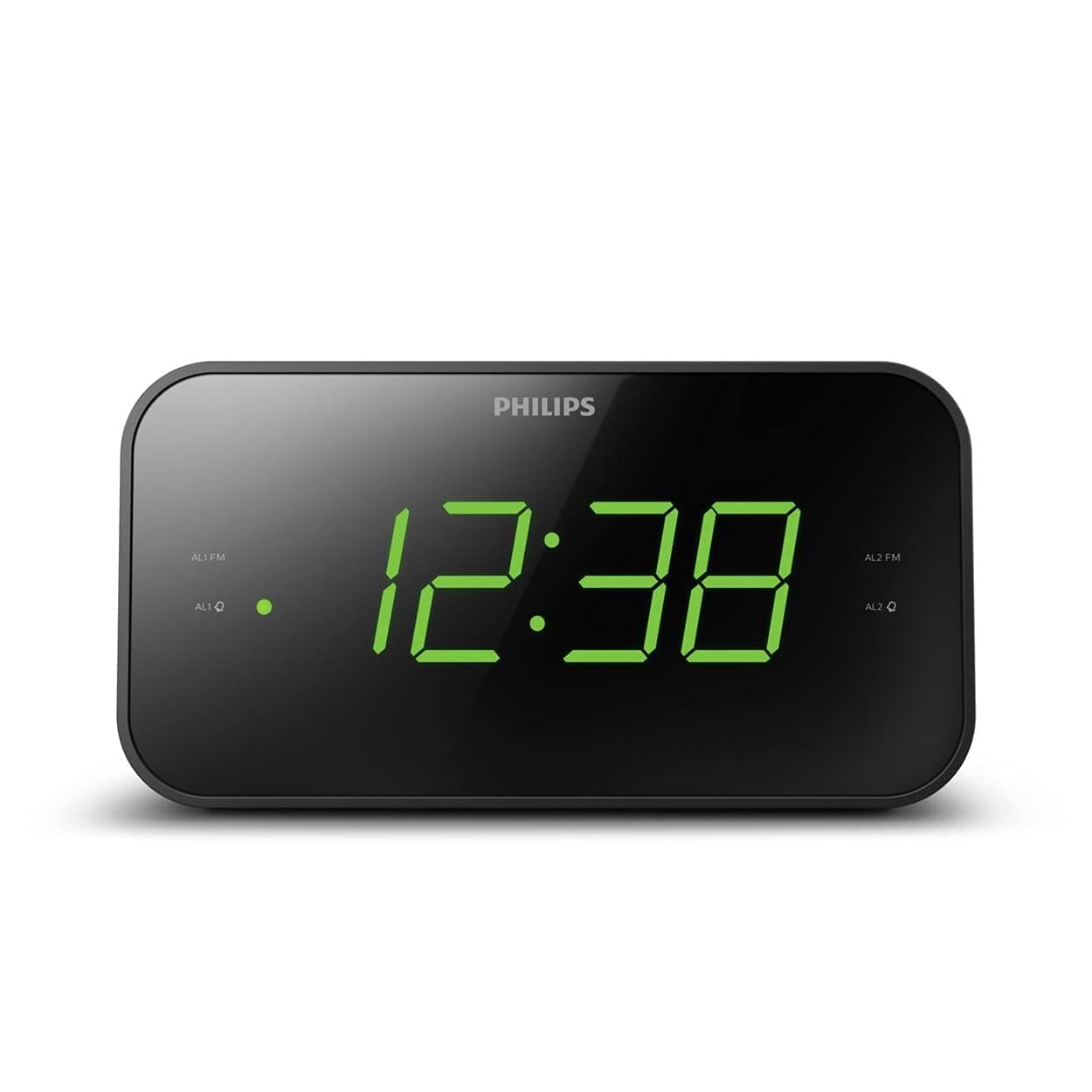 PHILIPS TAR3306/12 - Clock radio - Large readable screen - Digital FM tuner 20 preset stations - Dual alarm - Progressive volume