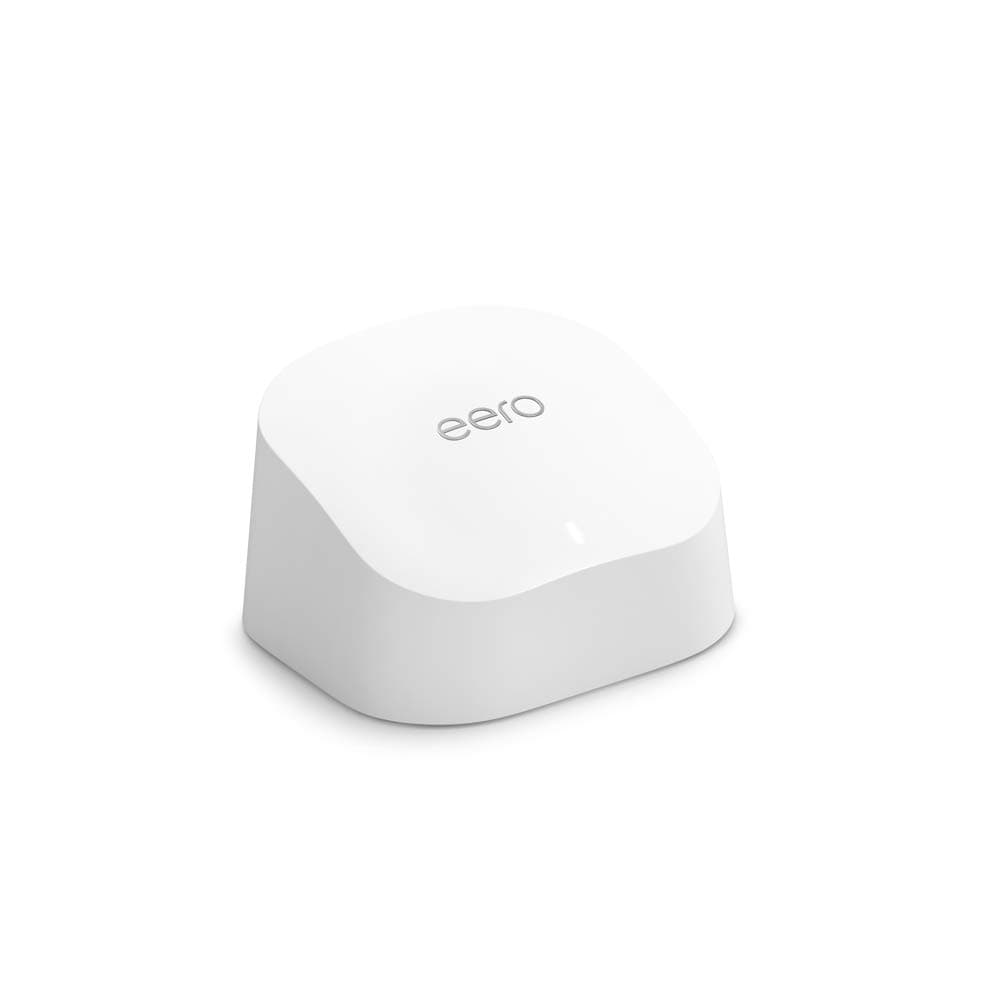 Like-New Amazon eero 6 mesh wifi router - Supports internet plans up to 900 Mbps, Coverage up to 1,500 sq. ft., Connect 75+ devices, 1-pack