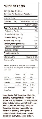 Ham Flavored Textured Vegetable Protein TVP - Bulk 15 Pound Case