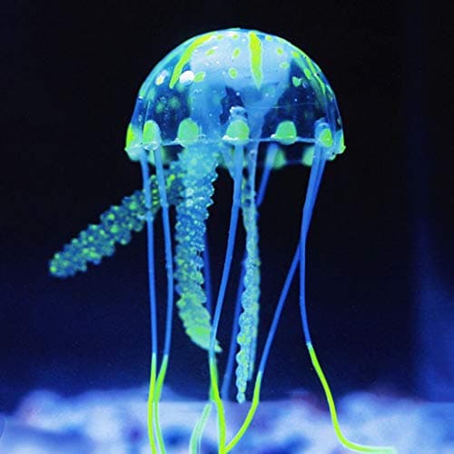 Nesee Mini Glowing Effect Artificial Jellyfish for Fish Tank Decorative Aquarium Ornament