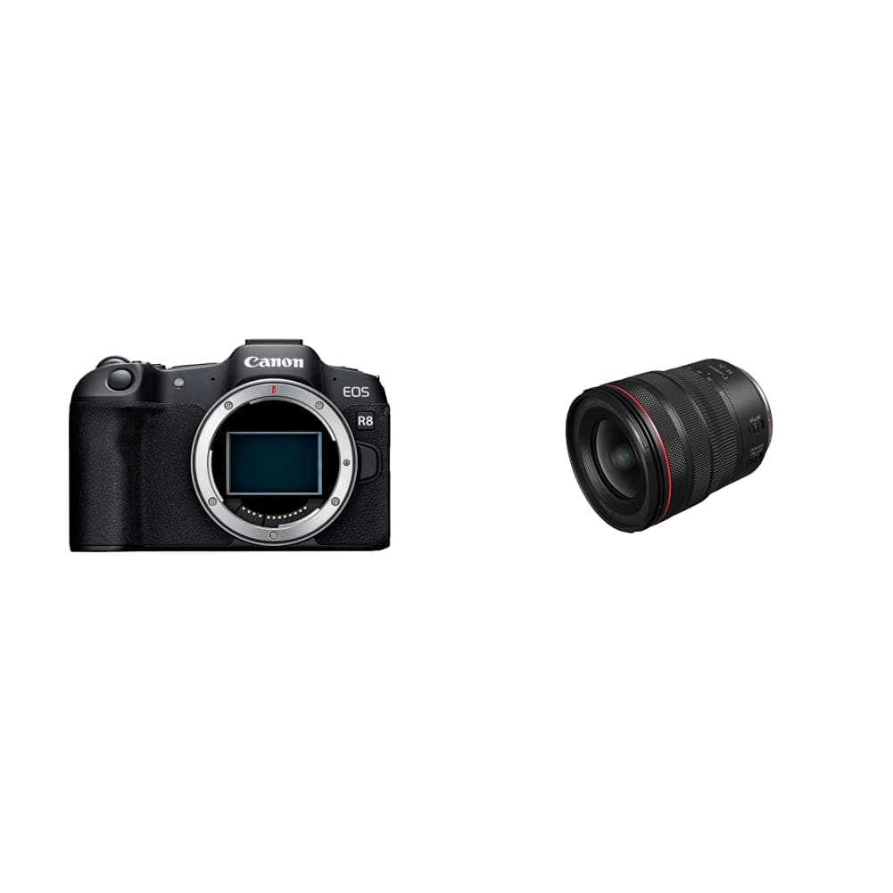 EOS R8 Full-Frame Mirrorless Camera (Body Only), RF Mount, 24.2 MP, 4K Video, DIGIC X Image Processor, Subject Detection & Tracking, Compact, Lightweight and RF14-35mm F4 L is USM Lens