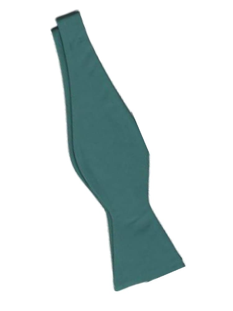 ADF Men's Solid Color Self Tie Bowtie Kelly Green