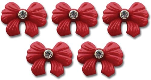 Jenni Bowlin Studio Rhinestone Tiny Bow Adhesive Embellishments: Red