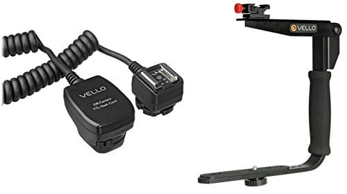 Vello Quickdraw Rotating Flash Bracket with Vello TTL-Off-Camera Flash Cord for Canon EOS - 3' (1 m) Kit