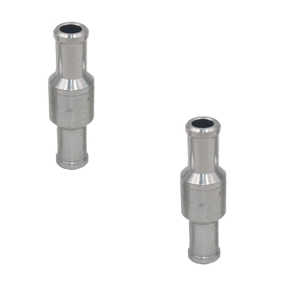 Acxico 2Pcs Brake Servo Booster No Return Inline Check Valve Vacuum Hose 10mm 1 Way Check Valve