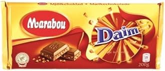 Marabou Milk Chocolate with Daim pieces 200g (pack of 3)