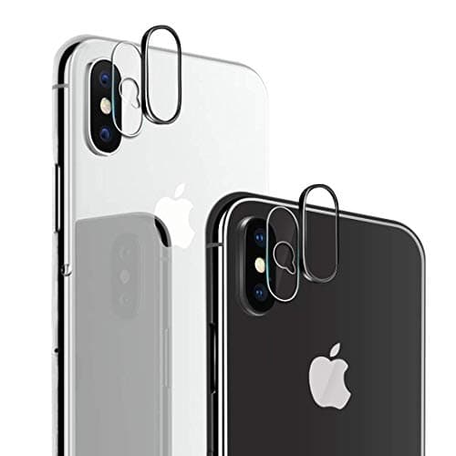 iPhone X Camera Lens Protector,Sameriver Ultra-Thin HD 9H Hardness Bubble-Free Anti-Scratch Camera Tempered Glass Screen Protector Film with 2pcs Camera Lens Rings for iPhone X 5.8[2 Pack ]