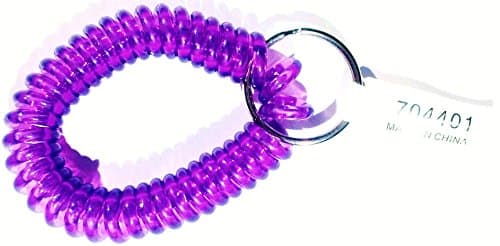 Wrist Stretch Coil Band Key Ring Purple