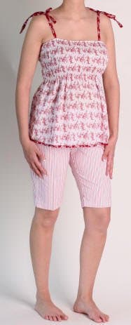 Duet Designs Striped Maternity Shorts
