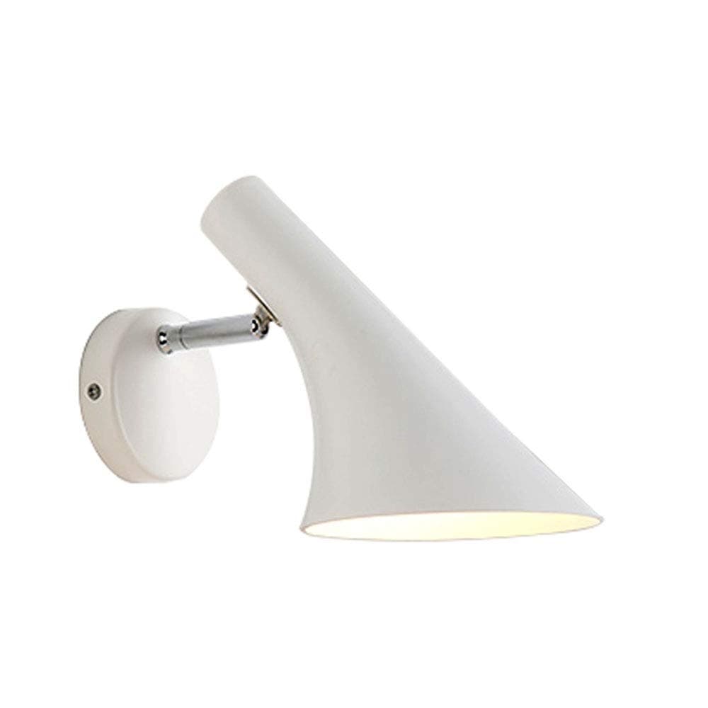 Light Fixtures - Modern Wall Light Adjustable Lampshade Swing arm Wall Sconces (Color : White)