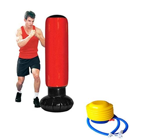 Inflatable Punch Punching Bag Tower Boxing Workout Training Gym Exercise + Pump