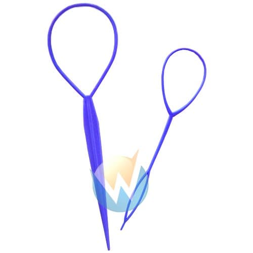 2pcs Hair Braid Braider Ponytail Styling Tool Set (Blue)