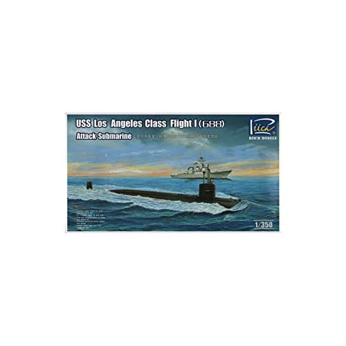 Riich Models USS Los Angeles Class Flight I (688) Attack Submarine 1:350 Scale Military Model Kit