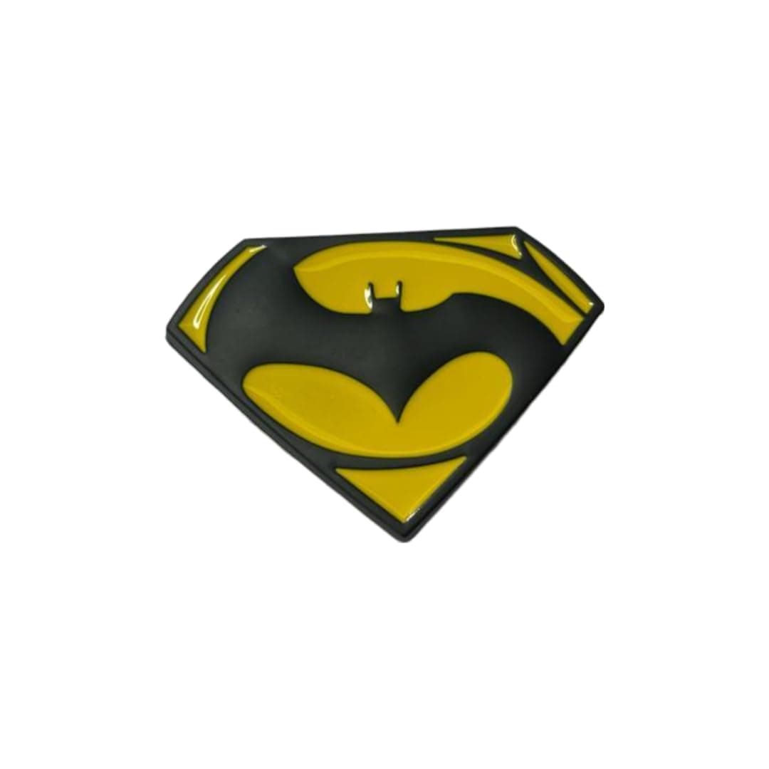 Fan Triangle Emblem DC Comic Logo for Vehicles (Black-Yellow)