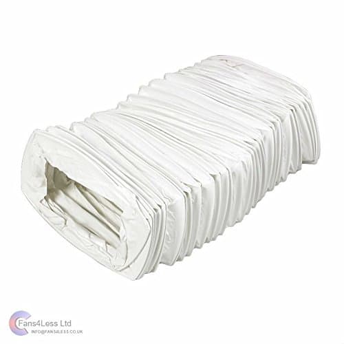 3m Rectangular Flexible PVC Ducting Bathroom Flat Hose Tumble Dryer 110mm x 54mm (4" - 110mm x 54mm)