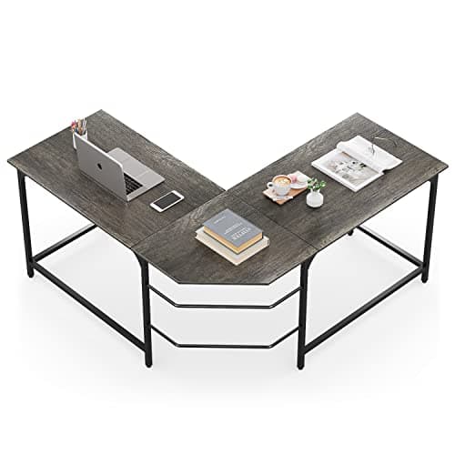 Elephance 59" Large L Shaped Desk Corner Computer Desk Gaming Table Workstation for Home Office