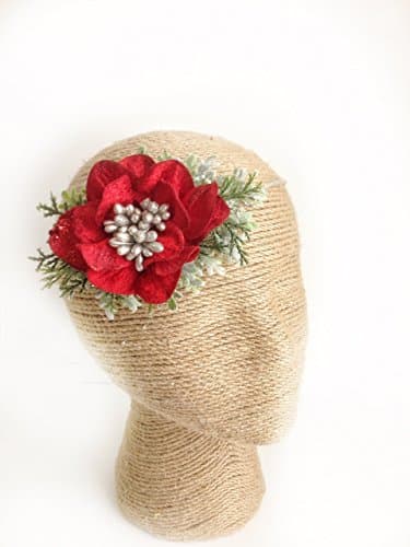 Red Christmas Flower Crown Headband