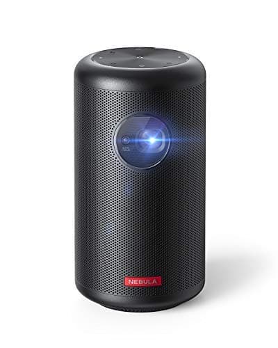Anker Nebula Capsule Max, Pint-Sized Wi-Fi Mini 200 ANSI Lumen Portable movie Projector, 8W Speaker, 100 Inch Picture, 4-Hour Video Playtime, Outdoor Projector (Renewed)