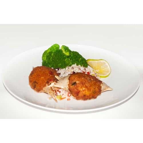 Singleton Seafood Crab Stuffed Natural Shell Surimi Crab Blend, 3 Ounce -- 6 per case.