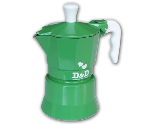 D D& Espresso Coffee Maker, 3 Cup, Green