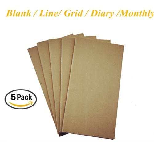 5 Sections Refill Paper for Vintage Handmade Refillable Legends Journal With Elastic Strap Closure -Mix