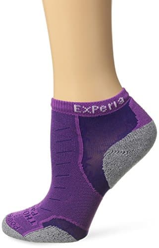 Thorlos Experia XCCU Thin Cushion Running Low Cut Socks, Violet Berry, Medium