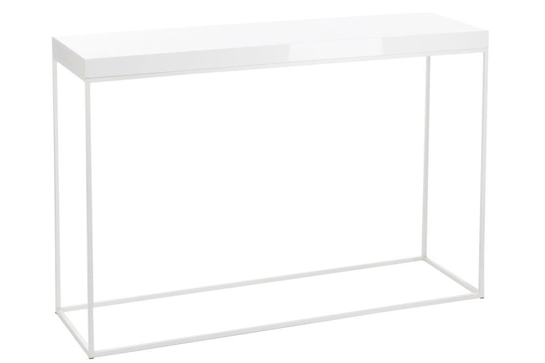 Jolipa 61658 Rectangular Console Table Wood, White, 120 x 35 x 80 cm