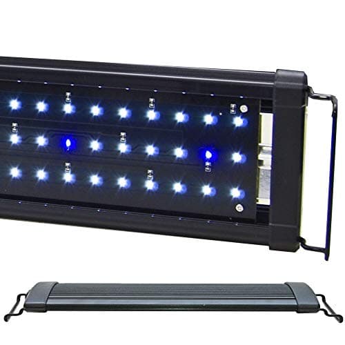 BeamsWork EA White Blue LED Aquarium Fish Tank Light Extendable Timer Ready