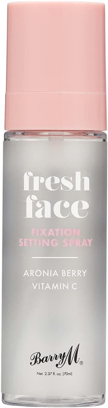 Fresh Face Fixation Makeup Setting Spray, Long lasting, Infused With Aronia Berry and Vitamin C Clear, Fixation finish